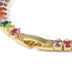 Теннисный браслет из кубического циркония BJEW-L652-24G-01