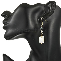 Pendientes colgantes de concha de abulón natural/concha de paua y concha de trochid natural/concha de trochus para mujer&nbsp;EJEW-JE07401