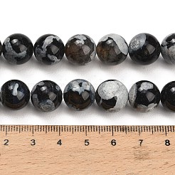 Natürliche Feuer Crackle Achat (gefärbt und erhitzt) Perlen Stränge&nbsp;G-K425-A09-12mm