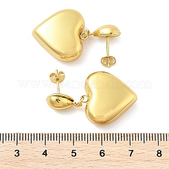 Серьги-гвоздики в форме сердца из нержавеющей стали 304&nbsp;LS-EJEW-A125-56G