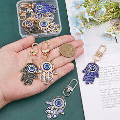 8 шт. 4 стиля сплав эмаль турецкий кулон от сглаза украшение KEYC-GL0001-07