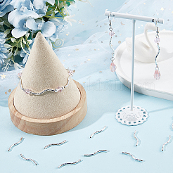 100шт изогнутые латунные трубчатые бусины KK-BBC0010-72