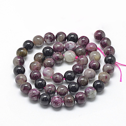 Натуральный турмалин бисер нитей G-R446-8mm-02