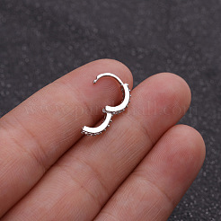 Orecchini a cerchio in ottone micro pavé di zirconi cubici trasparenti&nbsp;WGEB3ED-03