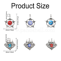 12шт 6 стильные стеклянные подвески&nbsp;FIND-CA0006-94