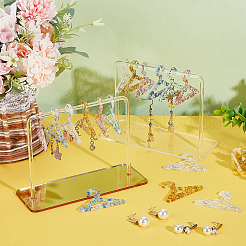 30 шт. 6-цветные прозрачные акриловые аксессуары для демонстрации сережек EDIS-PH0001-75