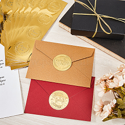 50 лист 5 видов пластиковых самоклеящихся наклеек с тиснением из золотой фольги&nbsp;DIY-CP0010-42