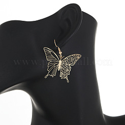 Серьги-подвески из латуни в форме бабочки FS-WGBBA4D-01