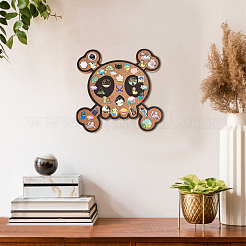 Totenkopf-Wand-Brosche&nbsp;AJEW-WH0567-56