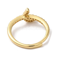 Anillos ajustables con letras árabes de circonia cúbica de latón chapado en estante para mujer&nbsp;RJEW-S407-10G-03