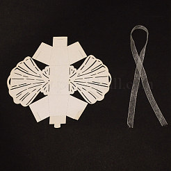 Коробки для упаковки конфет в форме ракушки&nbsp;CON-WH0085-44