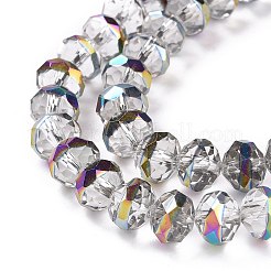 Прозрачные стеклянные бусины гальваническим пряди&nbsp;GLAA-F122-04G