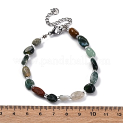 Braccialetti di perline di agata indiana naturale per le donne&nbsp;G-P563-07P-20