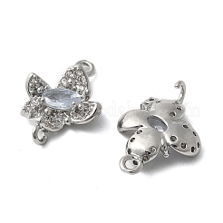 Шармы-соединители из латуни с микропаве из кубического циркония&nbsp;KK-Z103-10P-01