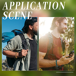 12 шт. 12-цветные браслеты из полиэфирного шнура для выживания для походов BJEW-UN0001-67