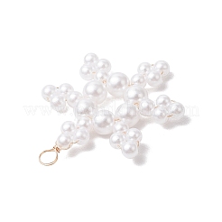 6 шт. 3 подвески в виде стеклянных снежинок PALLOY-JF03950-03