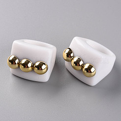 Непрозрачные акриловые кольца на палец RJEW-T010-11