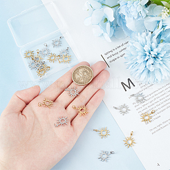 20 шт. 2 цвета 201 нержавеющая сталь подвески солнечное затмение STAS-UN0052-90