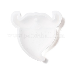 Рождественская тема diy кулон с усами Санта-Клауса силиконовые Молды DIY-K054-01