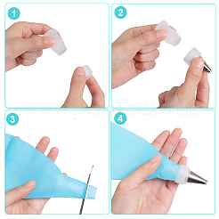 12 шт. 4 вида пластиковых насадок-конвертеров для кондитерских мешков для глазури&nbsp;KY-SP0001-43