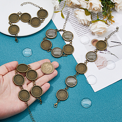 DIY Blanko Kuppel Legierung & Eisen Kette Armbänder Herstellungssets&nbsp;BJEW-HS00001