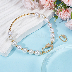 2 шт. 2 цвета 925 подвески-карабин с винтовым замком из стерлингового серебра со стразами&nbsp;STER-GA0001-17G