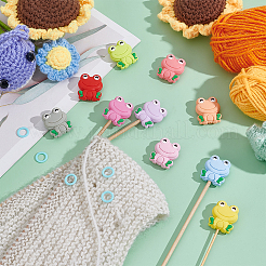 Лягушка силиконовые протекторы для кончиков спиц AJEW-BC0006-95