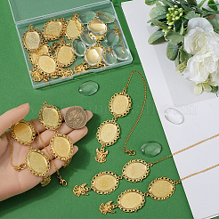 Decorazione pendente con cappuccio di laurea ovale in ottone&nbsp;HJEW-SP00004