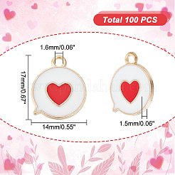 100 шт. Подвески из сплава с эмалью&nbsp;ENAM-GO0001-03