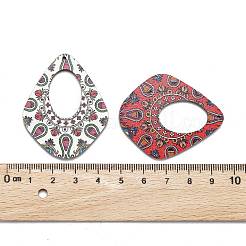 Bedruckte Anhänger aus natürlichem Linde&nbsp;WOOD-S045-004-M