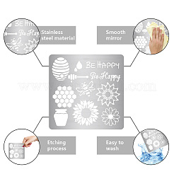 Трафареты для штампов из нержавеющей стали DIY-WH0238-095