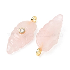 Pendentifs sculptés en quartz rose naturel&nbsp;G-H357-04G-01