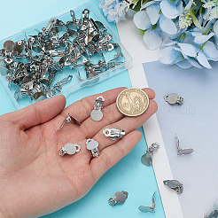 80 шт. фурнитура для сережек-клипс из нержавеющей стали 304 STAS-ME0001-59