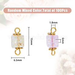 100 шт. подвески-коннекторы из потрескавшегося стекла&nbsp;FIND-HY0001-35