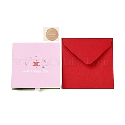 Carte de voeux en papier pop-up carrée 3d&nbsp;AJEW-P123-A02