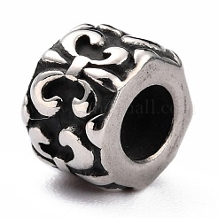 Европейские бусины из нержавеющей стали 304 STAS-B011-08AS