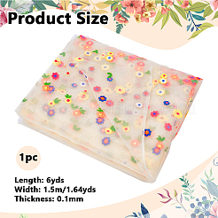 6 Yard Polyester-Blumennetz-Stickstoff&nbsp;DIY-NB0015-62