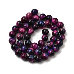 Природных тигровый глаз бисер нитей G-F561-8mm-B09