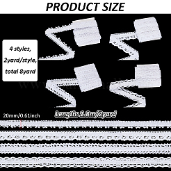 4 рулон 4-х видов хлопковой цветочной кружевной ленты&nbsp;OCOR-FG0002-77A
