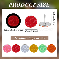 120 pz 6 spilli in acciaio colorati&nbsp;DIY-BC0017-14