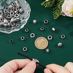 100 шт. 10 стиля 201 нержавеющая сталь рифленые европейские бусины STAS-DC0017-24