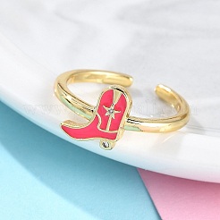 Открытые манжеты из латуни с микро-паве и кубическим цирконием для женщин KK-K392-59G-04