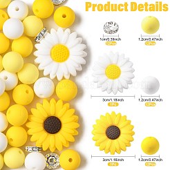 Kit fai da te di perline rotonde a forma di margherita&nbsp;DIY-FS0010-24A