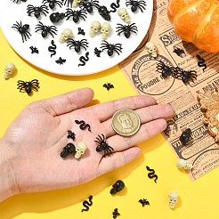 200 шт. 5 стиля кабошонов из смолы на тему Хэллоуина AJEW-SP0002-93