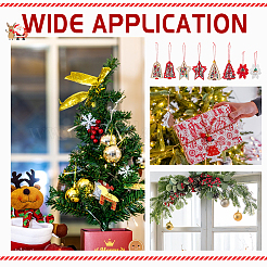 8 шт. 8 стиля рождественской тематики деревянная подвеска украшение&nbsp;HJEW-NB0002-12