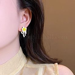 Legierungs-Blumen-Ohrstecker für Damen&nbsp;WG441DE-01