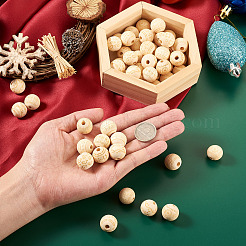 100шт 10 стиля необработанные европейские бусины из натурального дерева&nbsp;WOOD-CW0001-03