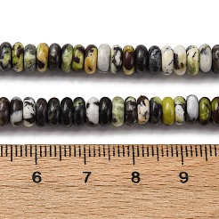 Бусы из натуральной желтой бирюзы (яшмы) G-L624-H15-6x2mm