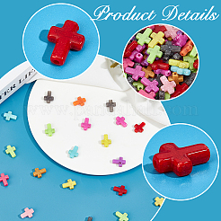 300 шт. непрозрачные акриловые бусины с эффектом кракле OACR-SP0001-06