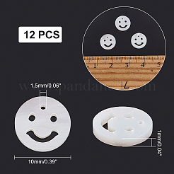 Натуральная белая ракушка перламутровая подвеска SSHEL-AR0001-02